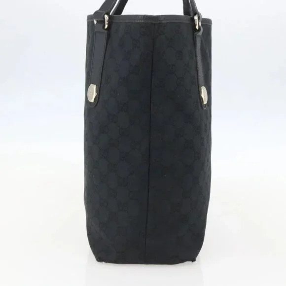 GUCCI GG Canvas Tote Bag Black Gold - Picture 6 of 16